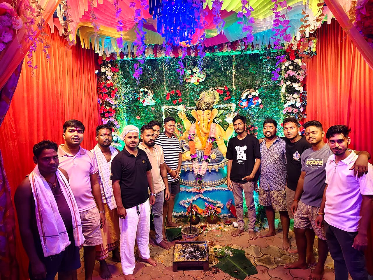 Ganesh Puja celebration in Salijanga